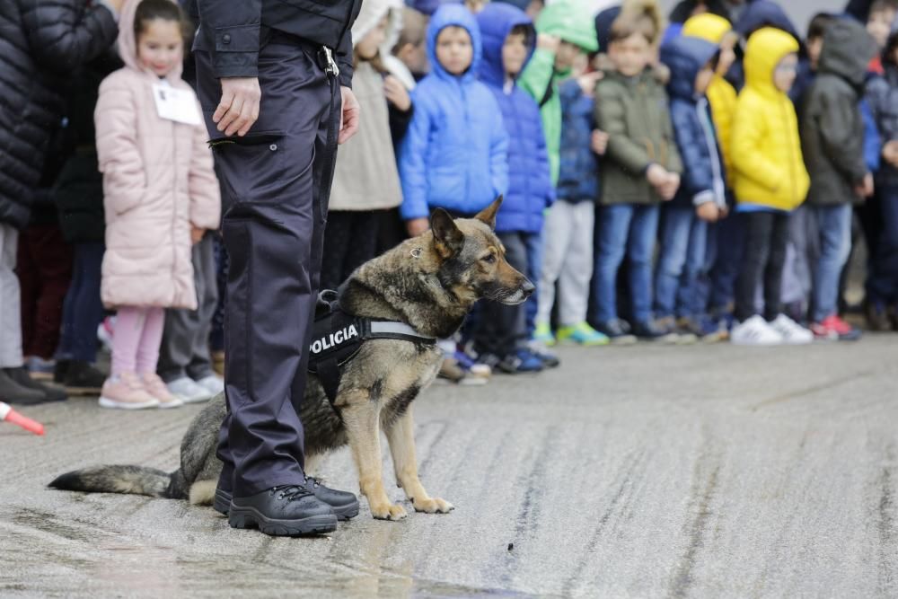 Exhibición policial para escolares.