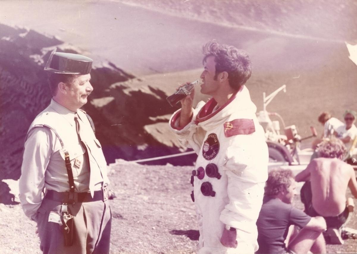 Rodaje de Operación Ganímedes, en 1976