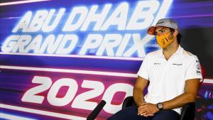 Abu Dhabi (United Arab Emirates)  10 12 2020 - A handout photo made available by the FIA shows Spanish Formula One driver Carlos Sainz of McLaren wearing a protective face mask during a press conference ahead of the Formula One Grand Prix of Abu Dhabi at Yas Marina Circuit in Abu Dhabi  United Arab Emirates  10 December 2020  The Formula One Grand Prix of Abu Dhabi will take place on 13 December 2020  (Formula Uno  Emiratos Arabes Unidos) EFE EPA FIA F1 HANDOUT HANDOUT EDITORIAL USE ONLY NO SALES     Local Caption     BAHRAIN  BAHRAIN - NOVEMBER 26    enter caption here   during previews ahead of the F1 Grand Prix of Bahrain at Bahrain International Circuit on November 26  2020 in Bahrain  Bahrain  (Photo by Rudy Carezzevoli Getty Images)