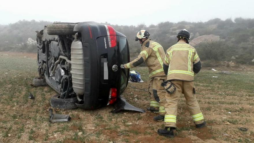 Una mujer y su hija, heridas en un accidente de tráfico en Escatrón