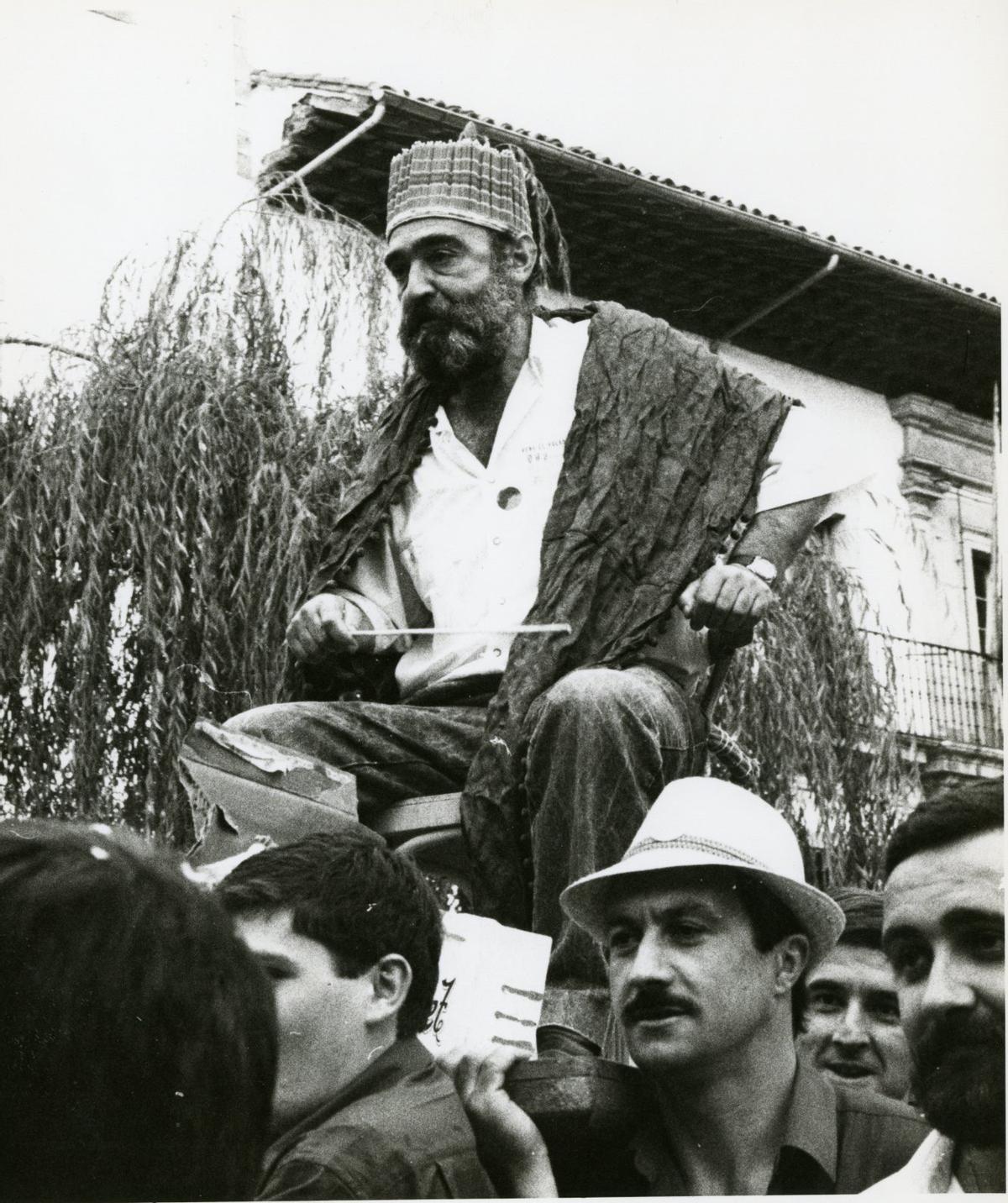 Cándido Puente, &quot;El Jefe&quot;, en la procesión de 1985.