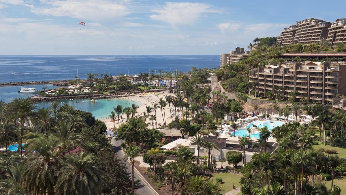 Vista del complejo turístico de Anfi del Mar, en el municipio grancanario de Mogán