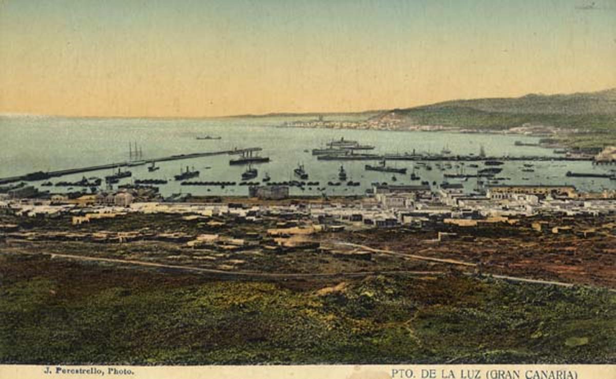 Bahía de Las Palmas de Gran Canaria en 1912