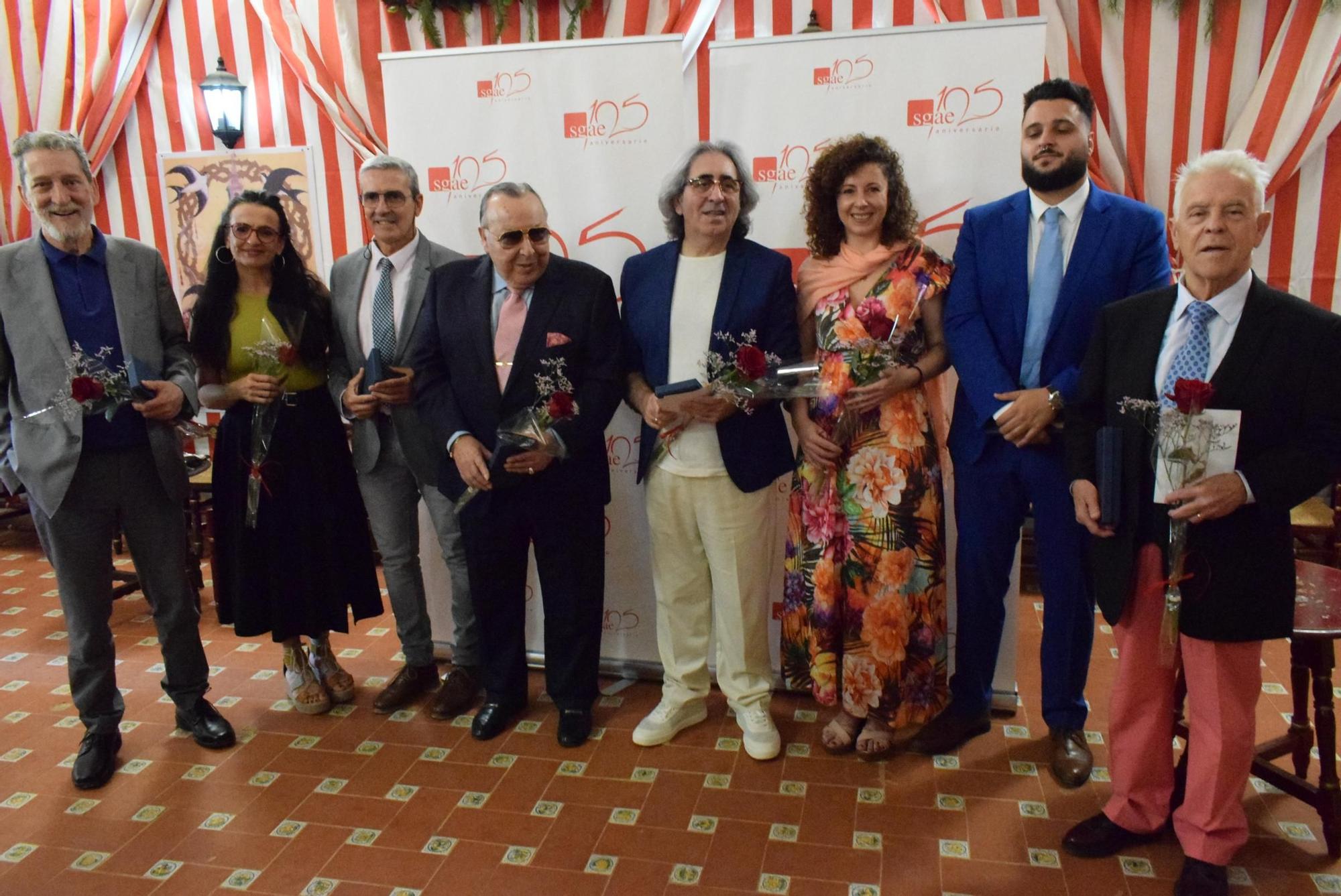 Premiados ´Llave de la Casa de los autores` SGAE  Sevilla 2024