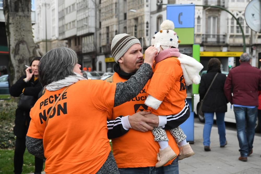 Manifestación en defensa del empleo en Alcoa