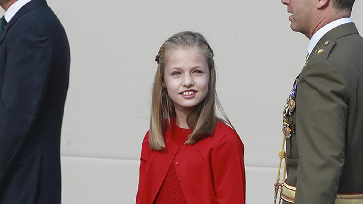 La Princesa Leonor durante el día de la Fiesta Nacional