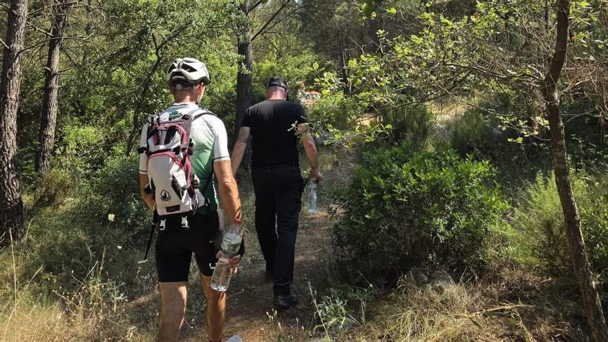 Un dron de la Policía Local de Tavernes de la Valldigna rescata a un ciclista perdido en la Sangonera en una jornada marcada por la alerta roja