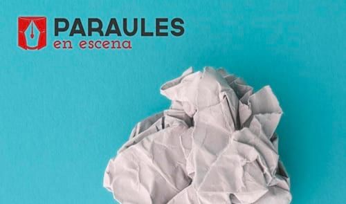 Cartel del V edición del Concurso de escritura dramática Paraules en Escena de Gavà