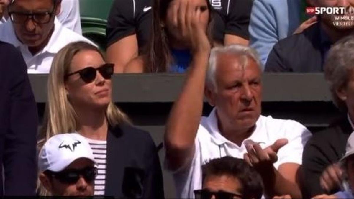 Sebastià Nadal, padre de Rafa, pide a su hijo que abandone el partido ante Fritz.