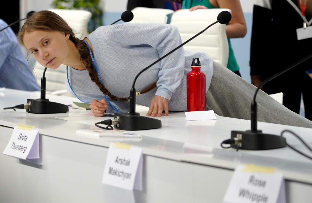 Greta Thunberg, en la Cumbre del Clima de Madrid.
