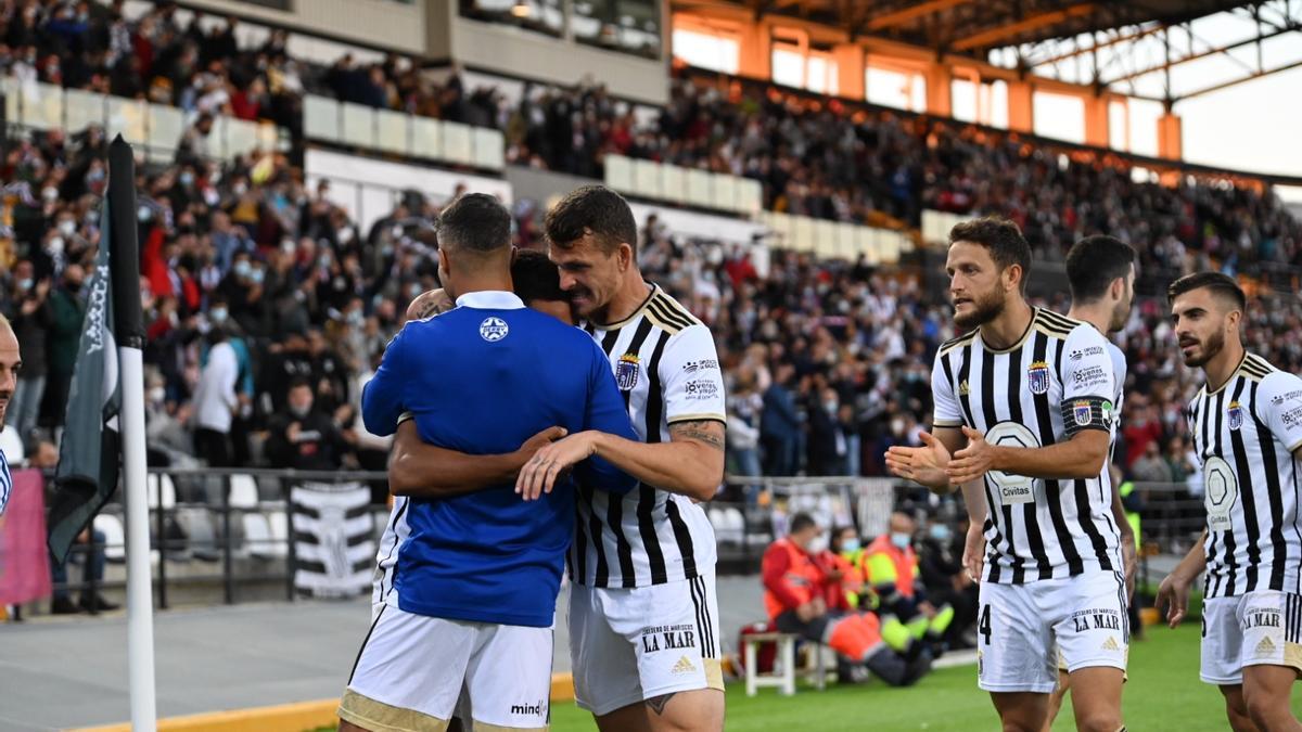 El Badajoz, en su último encuentro de liga.