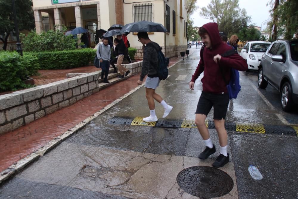 Lluvia en Málaga.