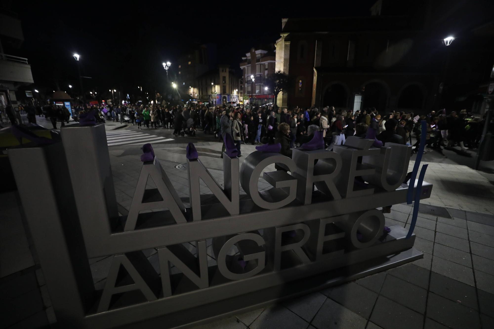 Así fue la manifestación del 8 M en Langreo