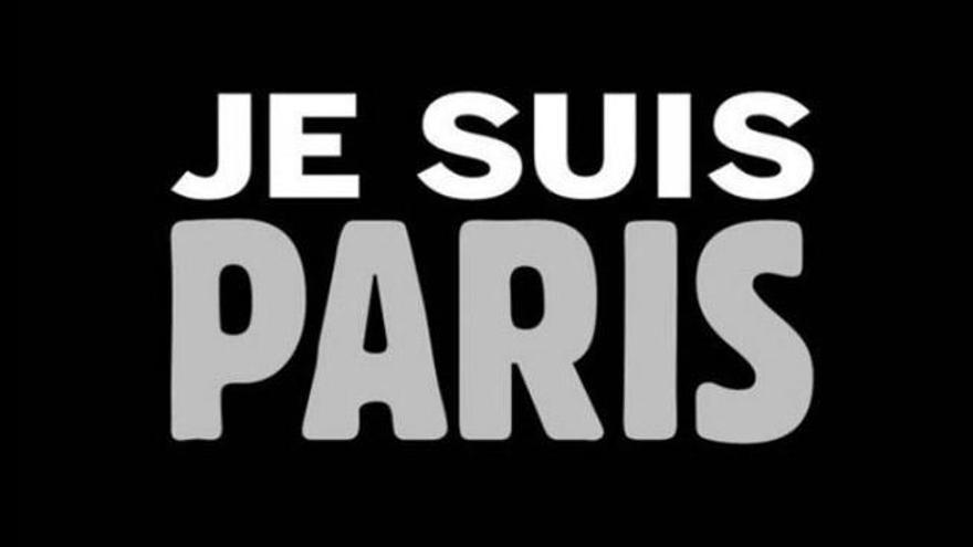 La solidaridad con París, una imagen compartida en Twitter.