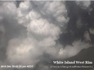 Erupció del volcà Whakaari a Nova Zelanda