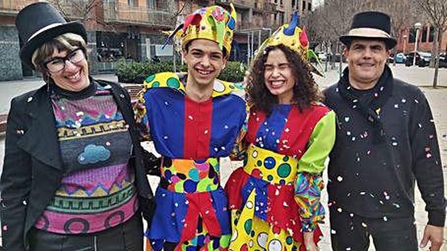 Crespo, el rei i la reina, i Joan Vilà, a la presentació del Carnestoltes