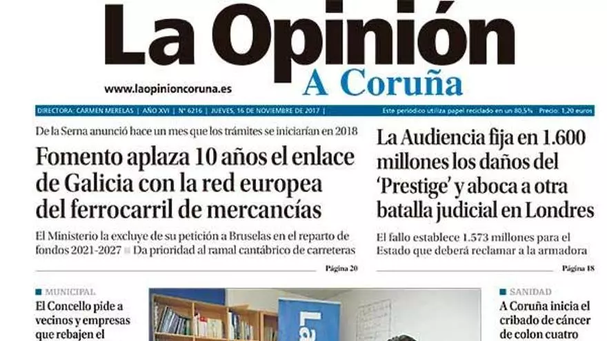 La factura del ´Prestige´: más de 1.600 millones