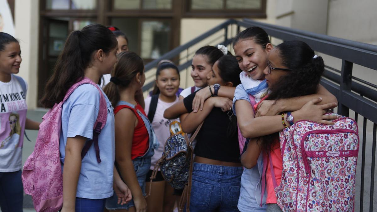 Vuelta al cole en la escuela Francesc Macià de Barcelona