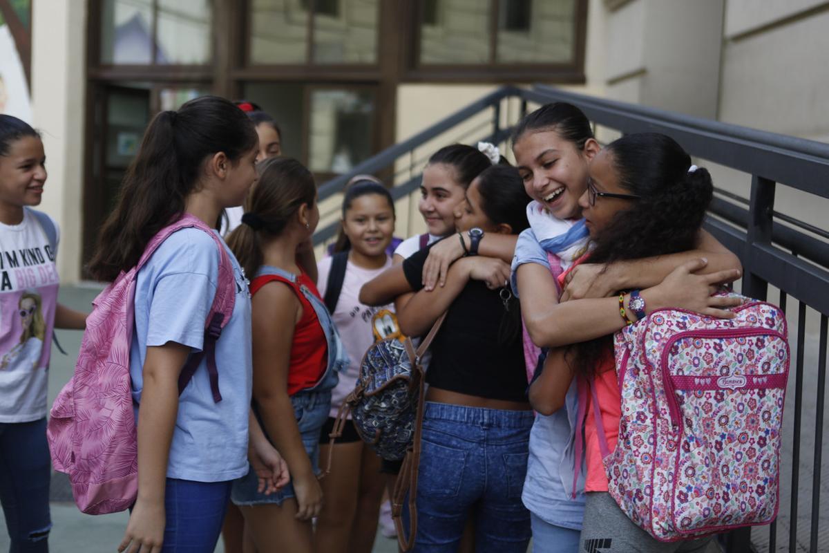 Vuelta al cole en la escuela Francesc Macià de Barcelona.