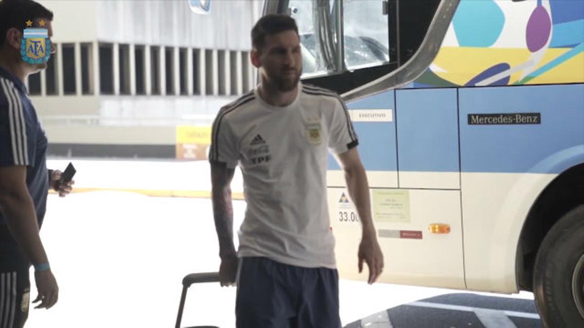 La llegada de la selección Argentina a Belo Horizonte