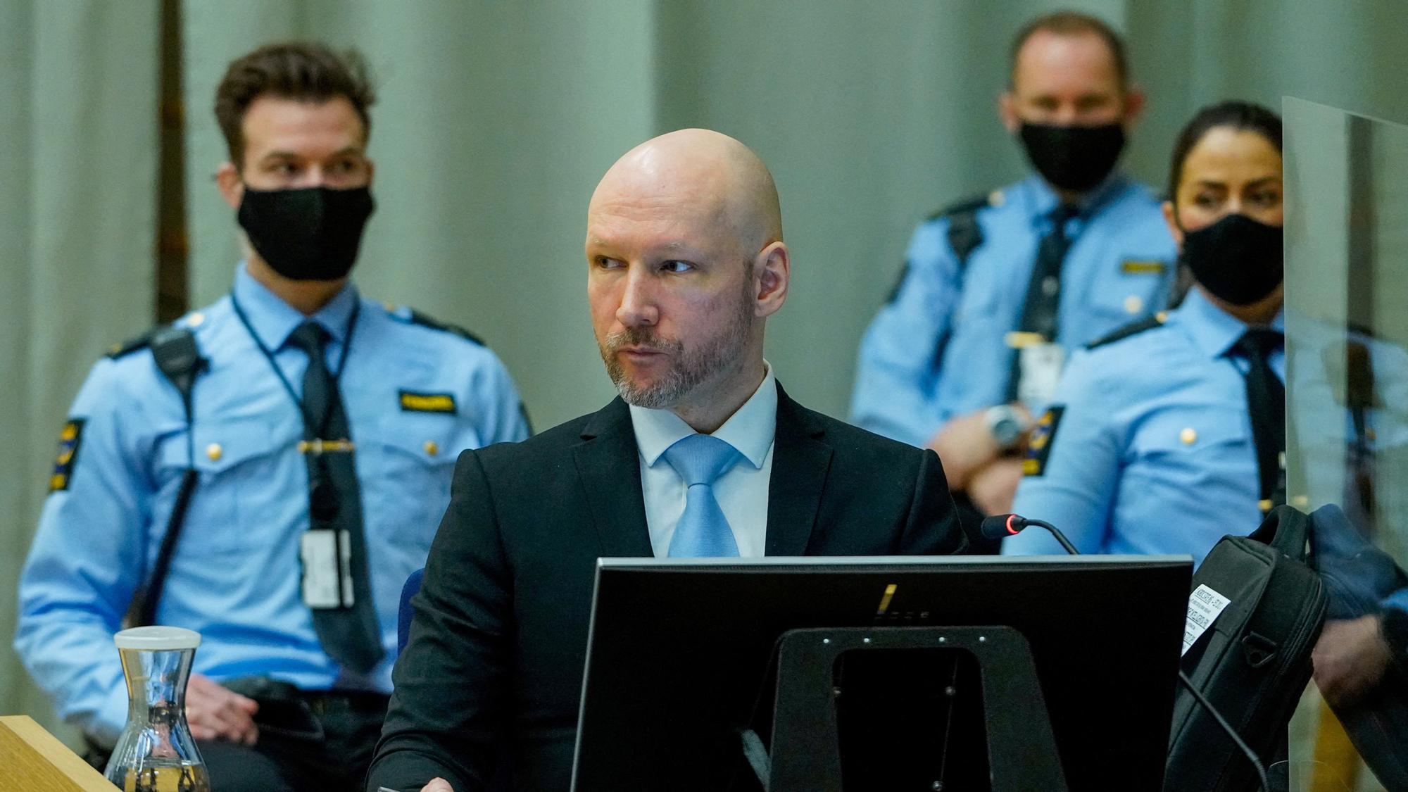 El ultraderechista Anders Breivik durante su juicio.