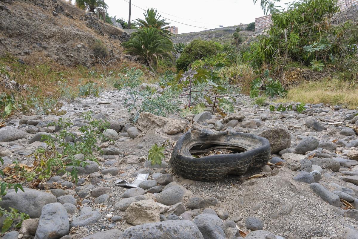 Destrozos de la borrasca Therese en el Guiniguada, cuatro meses después