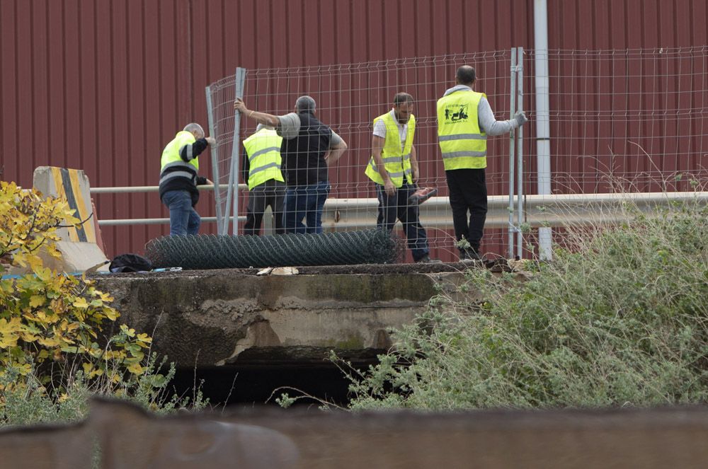 Inicio de las obras en el Pantalán del Port de Sagunt.