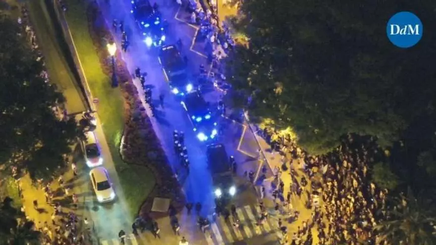 Los altercados tras la manifestación contra la masificación, vistos desde la Policía