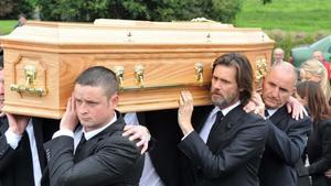 Jim Carrey, el día del funeral de Cathriona White, el 10 de octubre del 2015.
