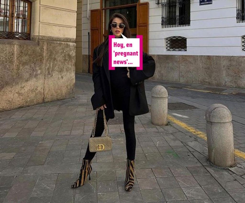Violeta Mangriñán con bocadillo cuore sobre su embarazo