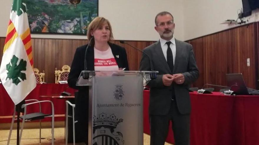 Agnès Lladó i Pere Casellas, en la compareixença aquest matí