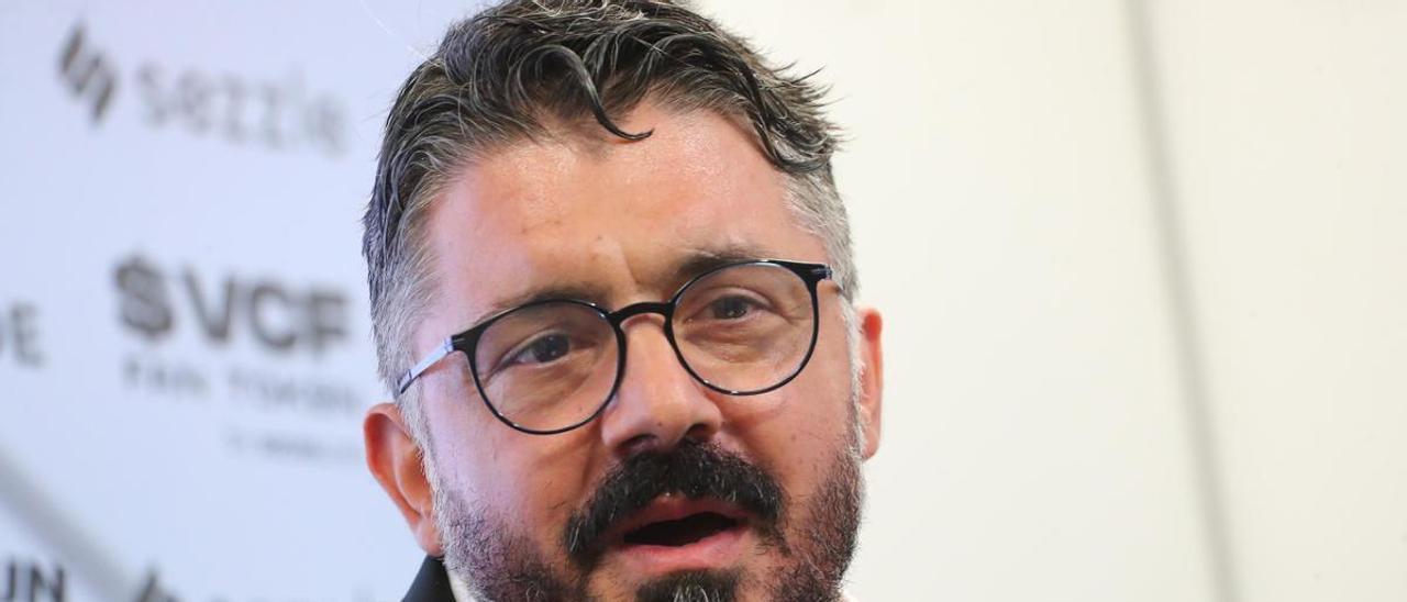 Gennaro Gattuso, durante su presentación con el Valencia CF.