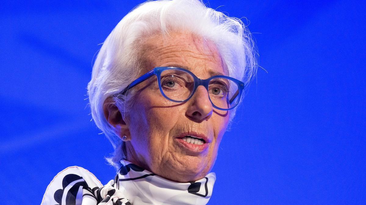 18 November 2022, Hessen, Frankfurt_Main: Christine Lagarde, President of the European Central Bank (ECB), speaks during the 32nd European Banking Congress. Photo: Hannes P. Albert/dpa