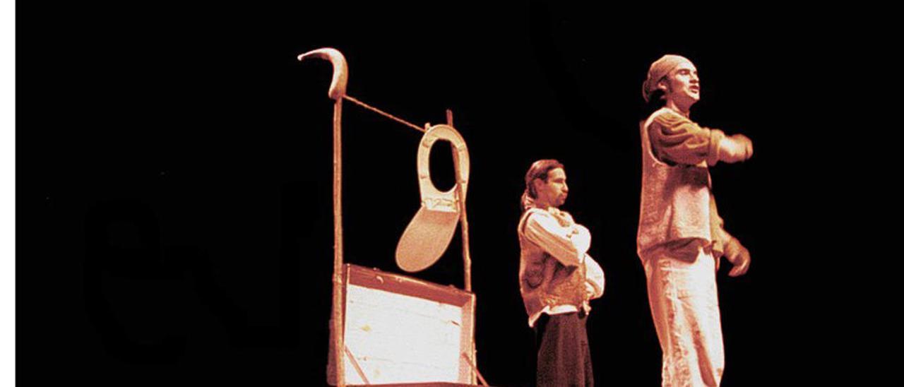 Unha representación de &quot;Ñaque ou de piollos e actores&quot;, con Fran Paredes e Santi Cortegoso // Diego Seixo
