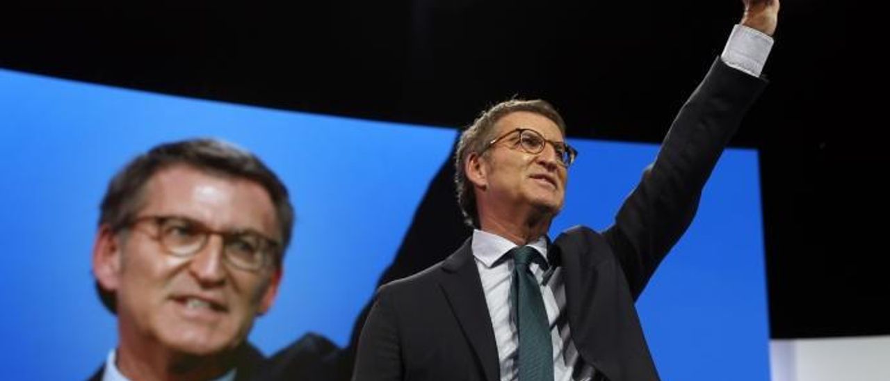 Alberto Núñez feijóo este fin de semana en el congreso nacional del PP en Sevilla.