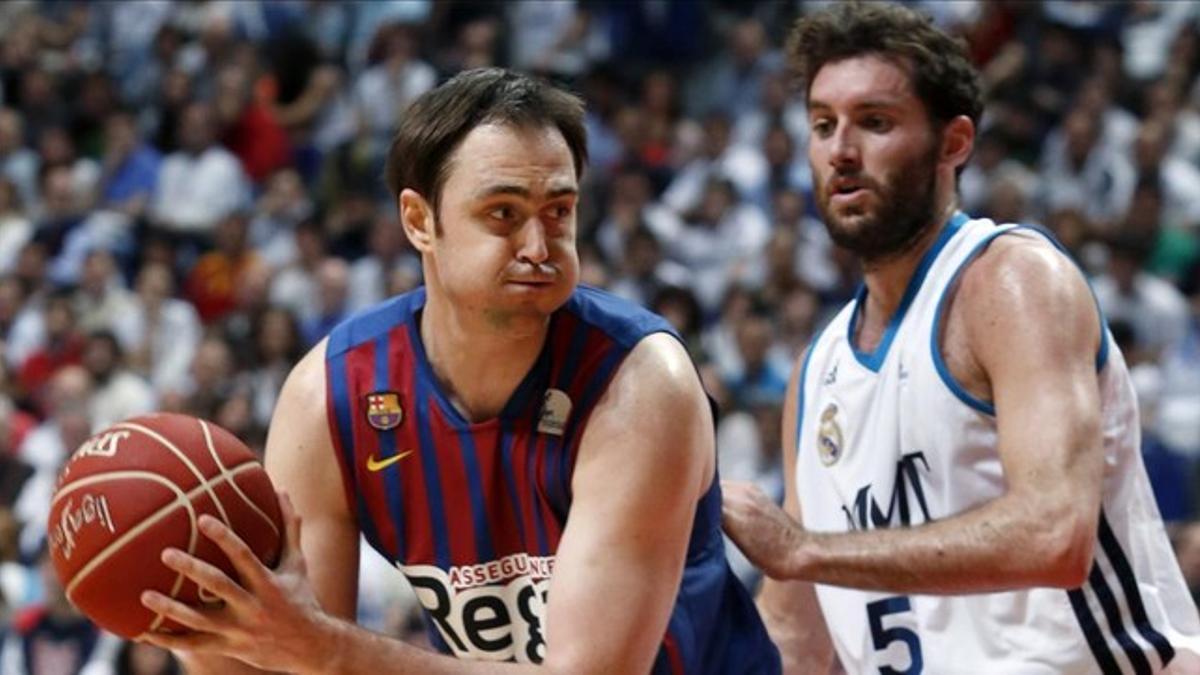 Lorbek, frente a Rudy, en un partido de Liga de la pasada temporada.