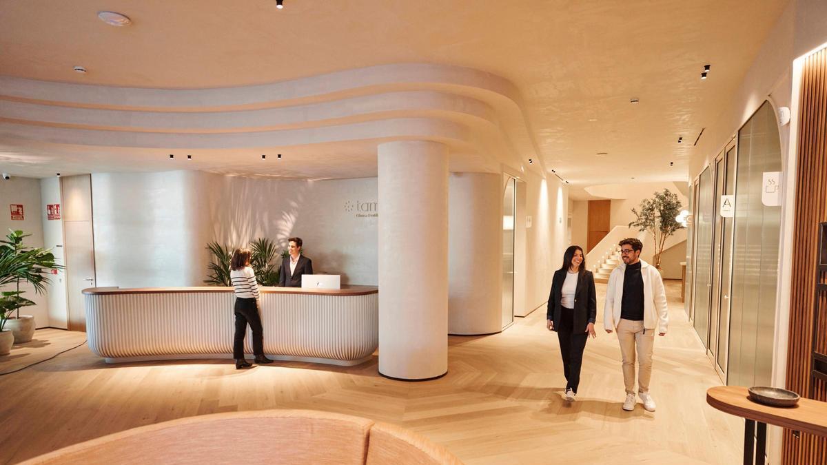 Recepción y hall de Tambre Alicante, ubicada en Panoramis.