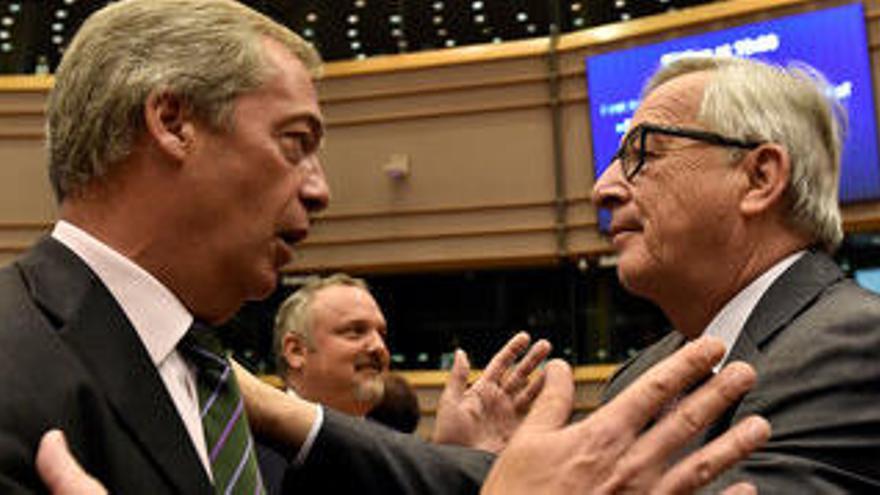 Farage i Juncker, aquest dimarts a l&#039;Eurocambra.