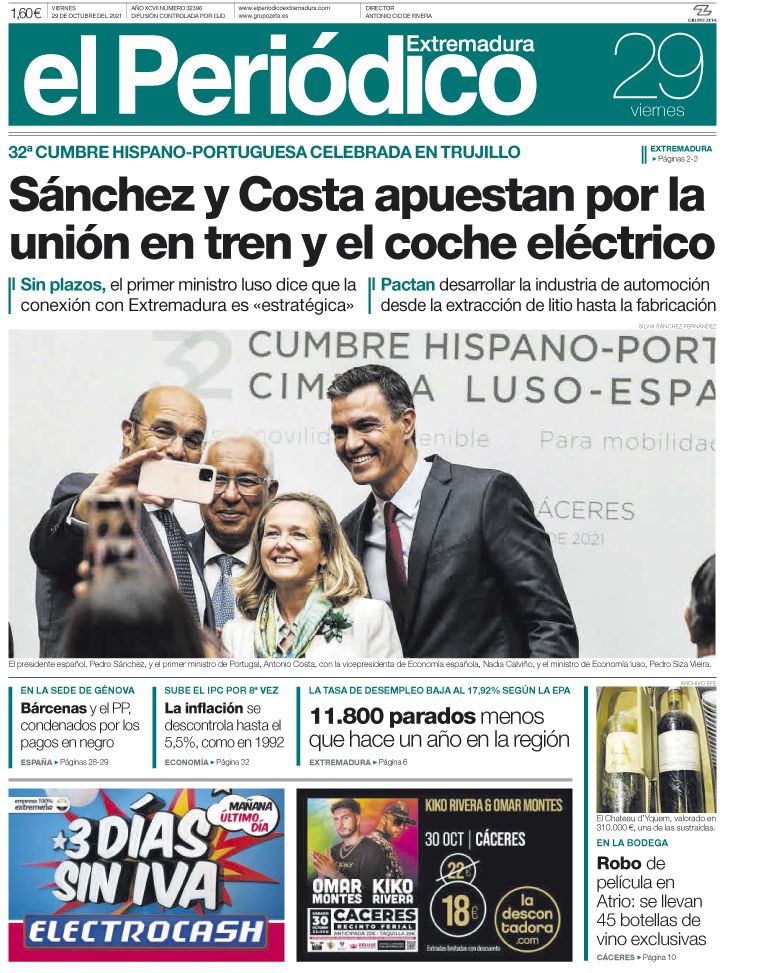 Consulta la portada correspondiente al día 29 de octubre del 2021