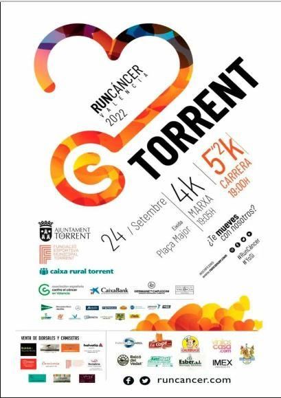 Un año más Torrent acogerá la celebración del evento solidario RunCáncer 2022, organizado por la Asociación Española Contra el Cáncer (AECC)