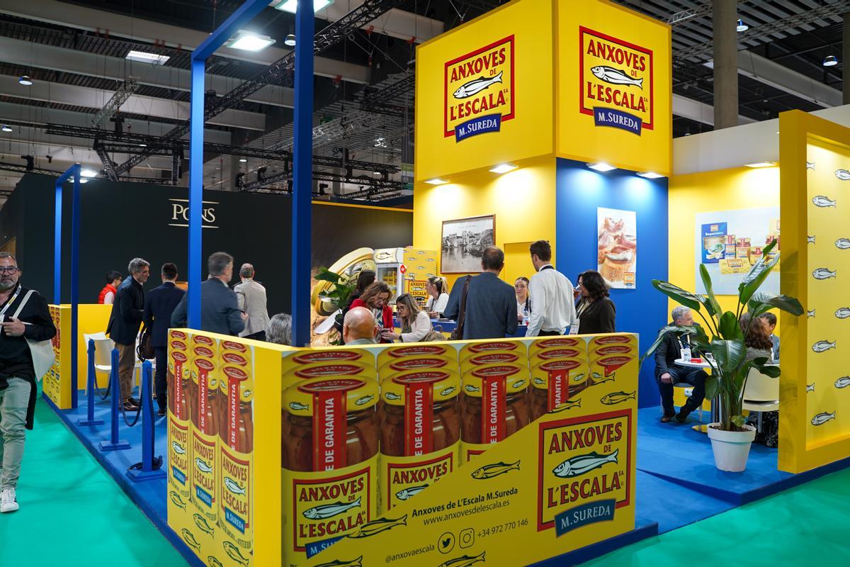 L'estand d'Anxoves de L'Escala en una de les darreres edicions de la fira Alimentaria.