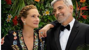 Julia Roberts y George Clooney en Viaje al paraíso.