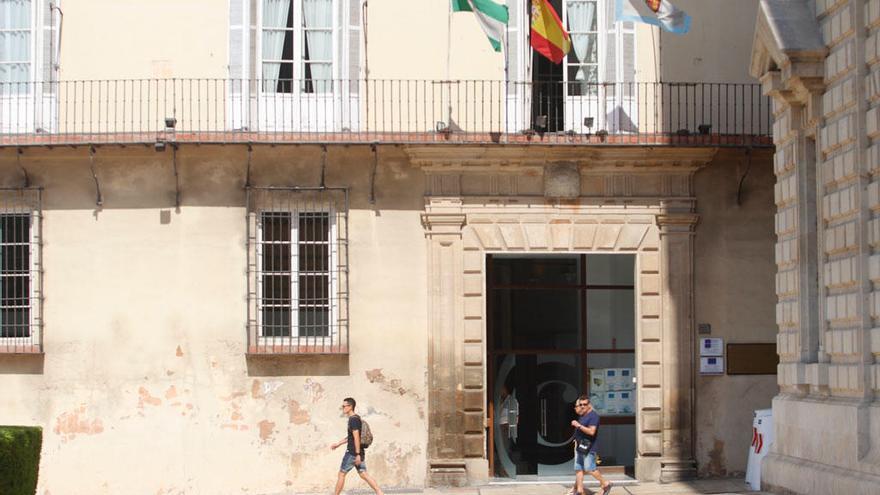 La fachada de la Cámara de Comercio de Málaga.