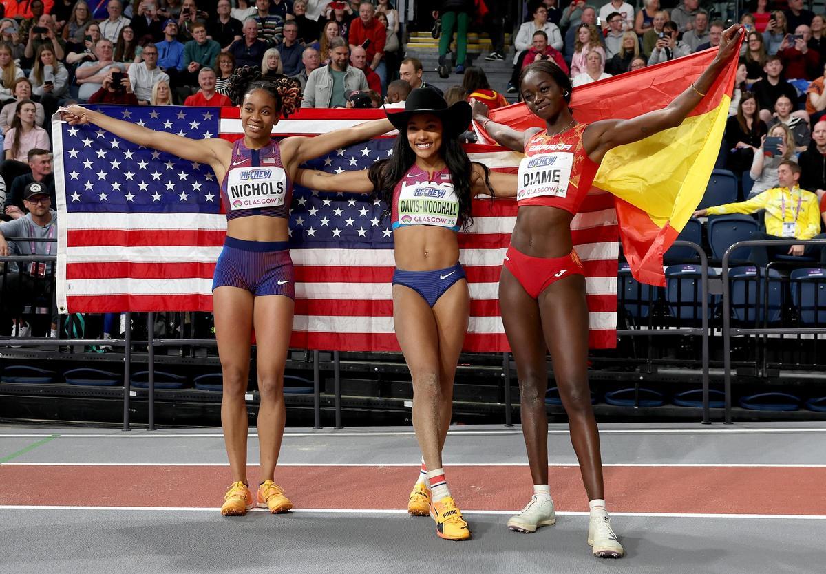 Diame celebra su bronce en la pista de Glasgow