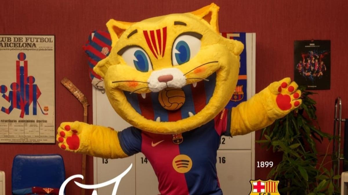 Cat, la mascota del 125 aniversario del Barça.