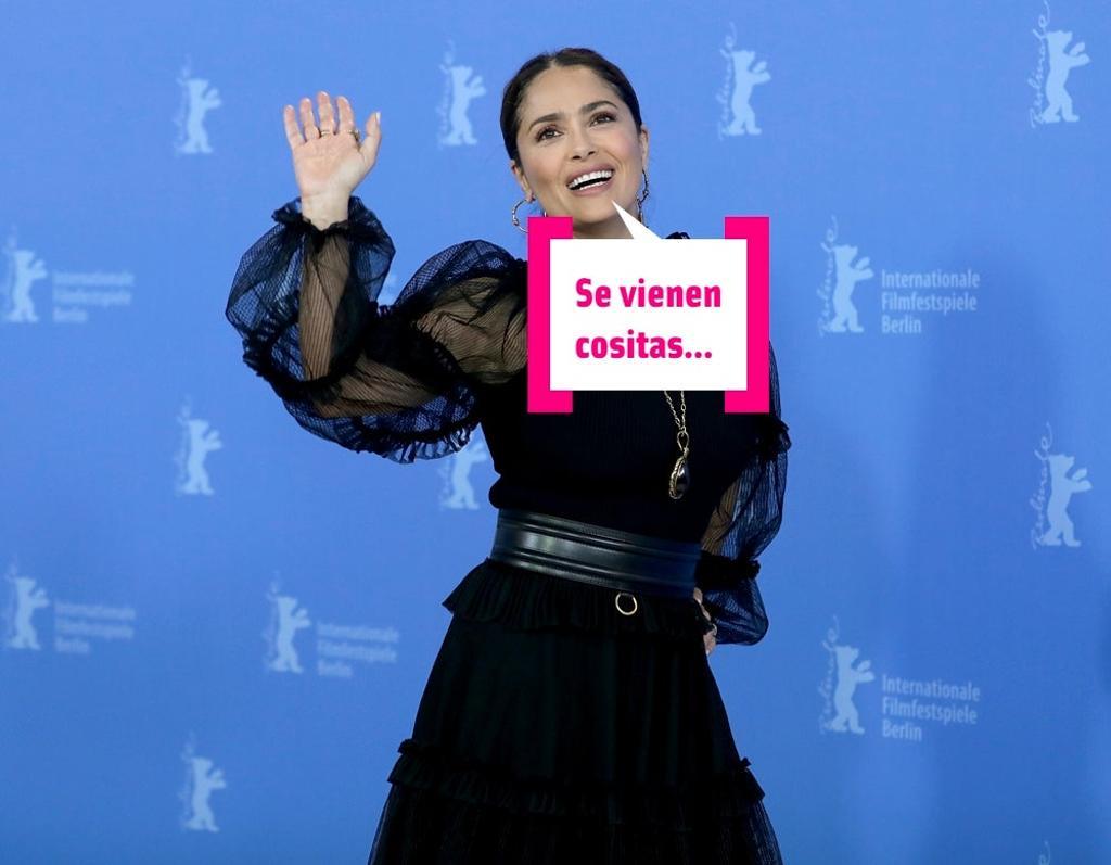 Salma Hayek saludando
