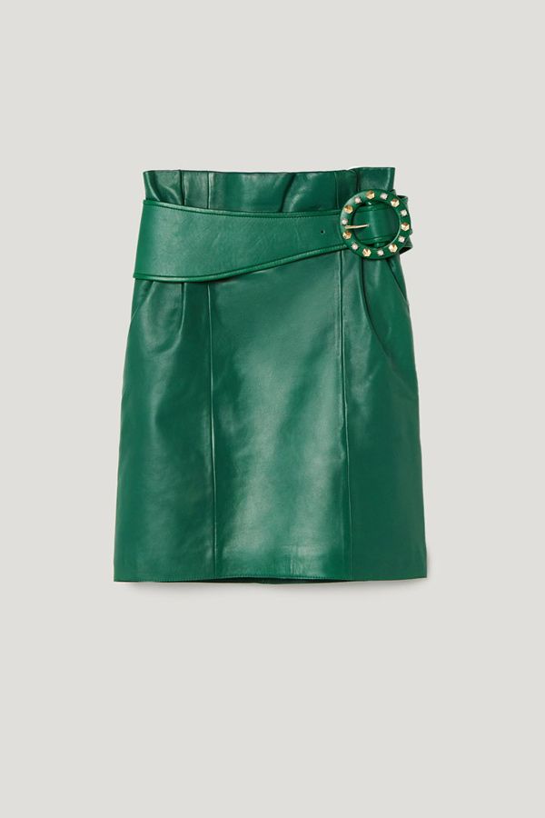 Falda verde de Uterqüe