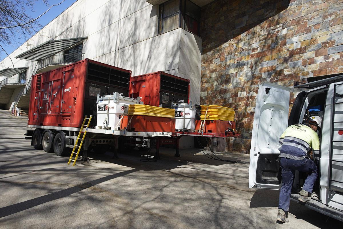 Aquesta tarda s'estaven fent les proves amb els generadors a Fontajau