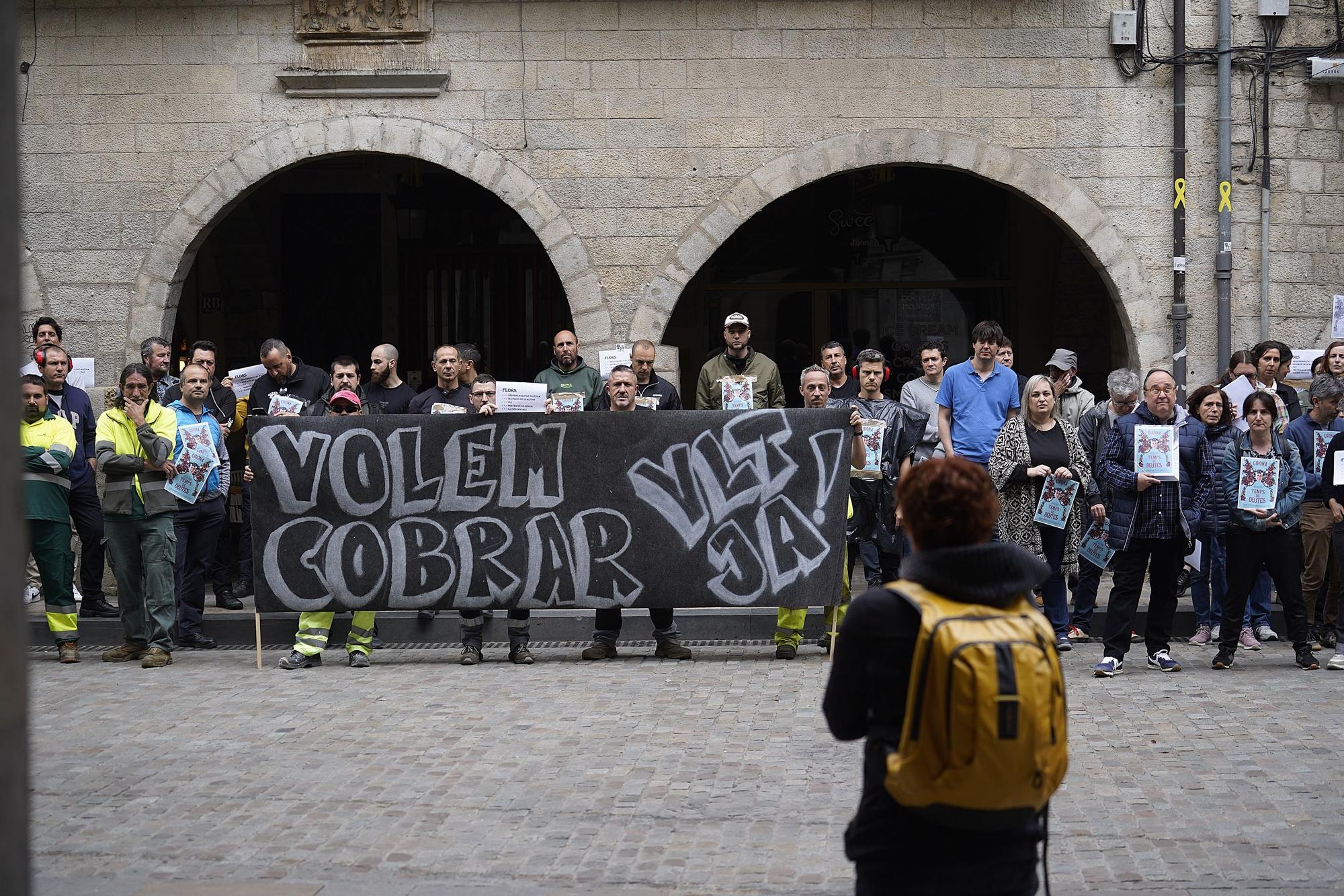 Nova protesta dels treballadors municipals de Girona