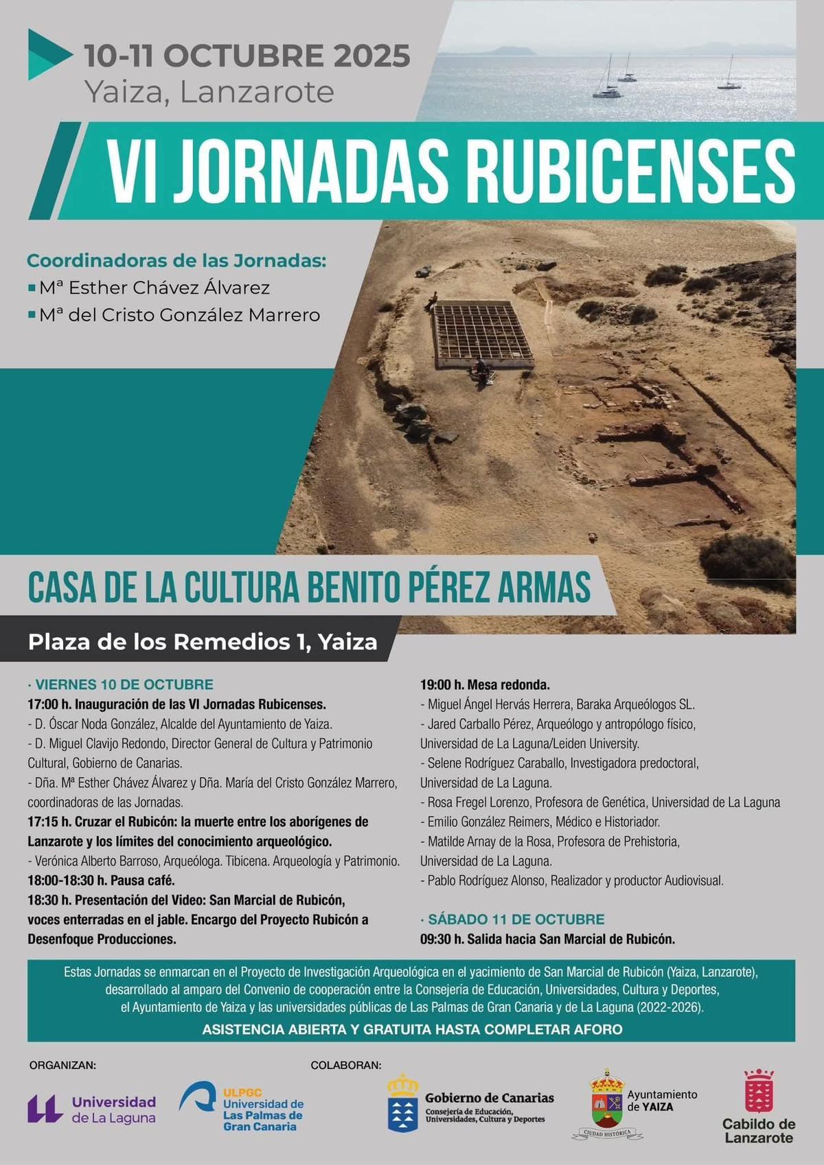 Cartel de las VI Jornadas Rubicenses.
